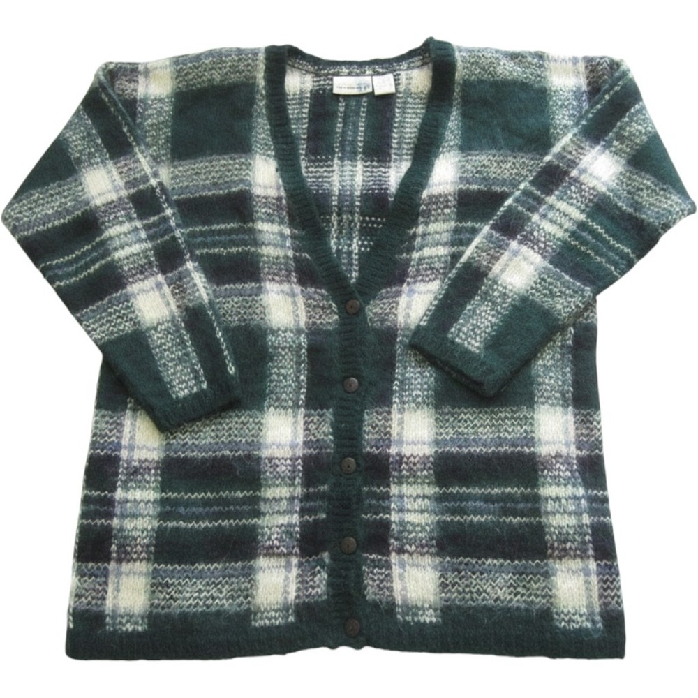 Vtg 80s Paul Harris Design Mohair Blend Knit Sweater Sz L Fuzzy Patterned(WS123)
